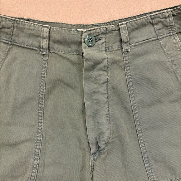 The Great Women’s 100% Cotton Cut Off Shorts Army Green Size 28 - Picture 3 of 11